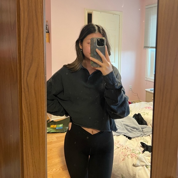 Topshop cropped 1/4 sweater - Picture 2 of 3